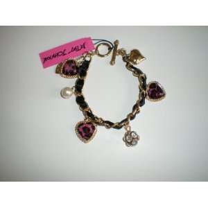 Betsey Johnson Pink Leopard Heart Bracelet
