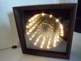 Vtg Mid Century Modern mod Infinity light mirror rotating Lamp panton 