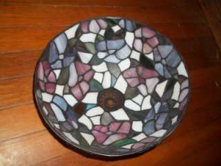 Stained Slag Glass Leaded Replacement Lamp Shade  