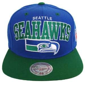   Seahawks Mitchell & Ness Block Snapback Cap Hat 