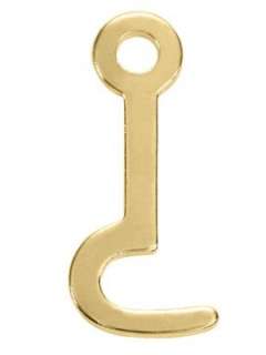 10 Brass Plated Box Latch Hook 1 1/2 Inch with Screws  