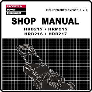 Honda HRB215 HRB216 HRB217 HRM215 Lawn Mower Service Repair Manual 