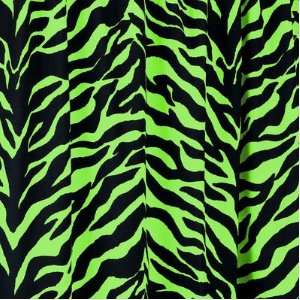  Zebra Green Shower Curtain