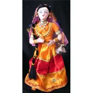  Indian Gujarati Doll with Handmade Jewelry & Clothing 