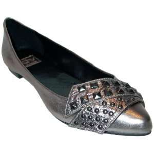  Dv Dolce Vita Dina Studded Pewter Flat Shoe 6; 7.5; 8 