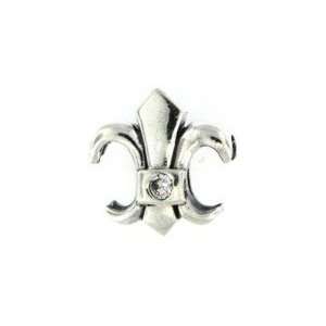 Authentic Biagi Fleur de Lis Bead with CZ   Fully Compatible with 