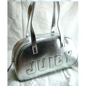  Juicy Oval Handbags with Front Letters   Silver 