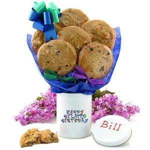 Happy Birthday Cookie Gift Tin   6 Gourmet Cookies  