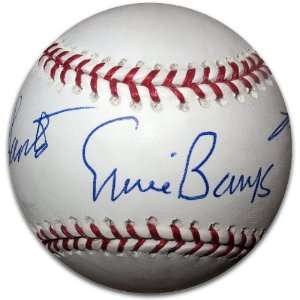  Fergie Jenkins and Ron Santo Autographed Baseball   Ernie 