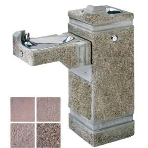   drinking fountain with exposed aggregate finish. 3150 