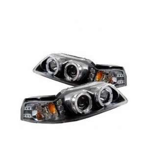    99 04 Ford Mustang Projector Head Lights LED Black Automotive