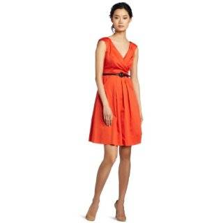 Jessica Simpson Womens V Neck Belted Cotton Dress