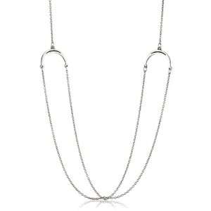 Low Luv by Erin Wasson Silver Plated Double Strand Crescent Necklace