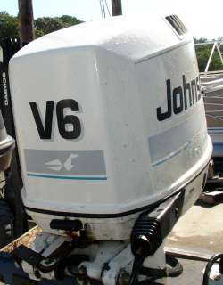   JOHNSON 2 STROKE 175 HP OUTBOARD MOTOR 25 SHAFT BOAT ENGINE RUNS GOOD