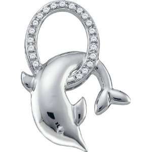   Of A Dolphin Jumping Through A Hoop Of 0.08 Carat Diamonds Jewelry