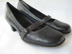 PATRICK BLACK SMOOTH LEATHER MARY JANE PUMP SHOE 6.5M  