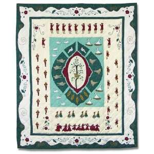   Theme The 12 Days of Christmas Quilt Queen 85x 95