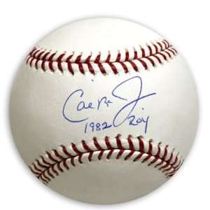  Signed Cal Ripken Jr. Baseball   ROY 1982 inscription 