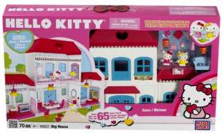   Hello Kitty Mega Bloks Large House Building Toy Play Set Blocks  