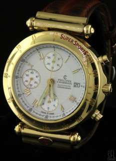   CHARRIOL HEAVY 18K GOLD AUTOMATIC CHRONOGRAPH MOP MENS WATCH  