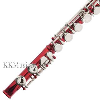 NEW MENDINI RED LACQUER C FLUTE Split E+CARE KIT+GIFT  