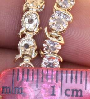 10k yellow gold 1cttw diamond tennis bracelet 5.3g vintage estate 