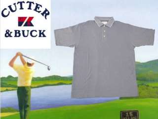 Cutter & Buck Mens Golf Polo Blue T Shirt Med Xlarge  