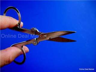 Small FOLDING SCISSORS Hair Brow Trimmer Travel Office  