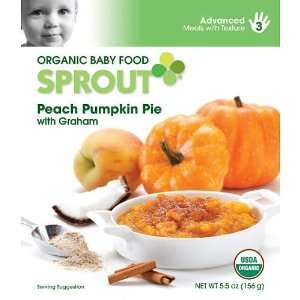 Sprout Advanced Organic Baby Food, Peach Pumpkin Pie with Graham   5.5 