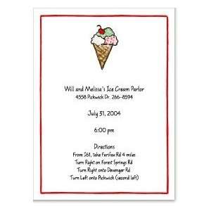 Ice Cream Cone Party Invitation