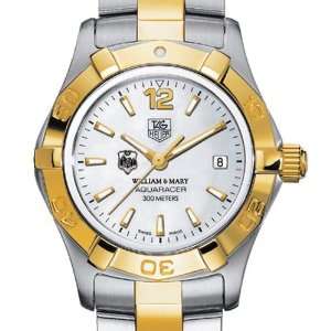 William & Mary TAG Heuer Watch   Womens Two Tone Aquaracer Watch