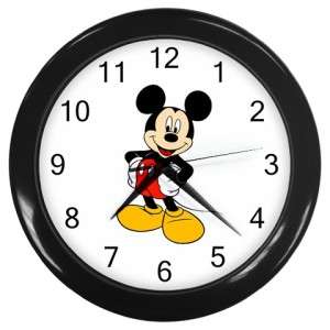 BrandNew Disney Mickey Mouse Black 10 Round Wall Clock  
