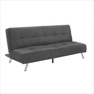   Convertible Sofa with Chrome Legs Sage Microfiber 847354004243  