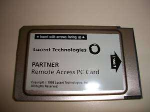 Lucent Partner Remote Access PC Card  