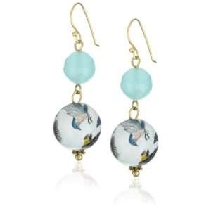 Wendy Mink French Café Double Calcite and Ball Drop Earrings