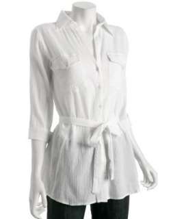 525 America white gauze belted blouse   