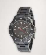 glass plasteramic link bracelet watch in stock retail value $ 225 00 