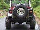 JEEP TIRE CARRIER W/BUMPER, GAS CAN & HL JACK HOLDERS