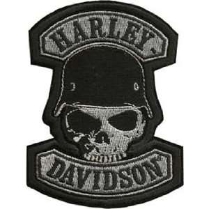   Davidson Motorcycle German Helmet Skull Patch for Jacket Vest Shirt