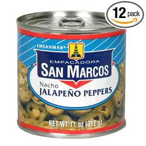 Empacadora San Marcos Nacho Jalapeno Peppers, 11 Ounce Cans (Pack of 