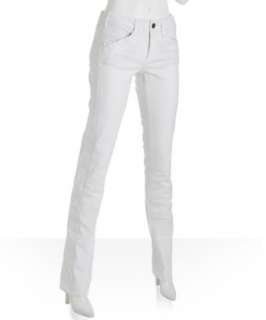 Earnest Sewn white stretch Harlan inset skinny jeans   up to 