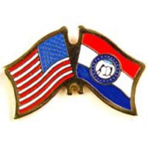  American & Missouri Flags Pin 1 Arts, Crafts & Sewing