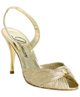 Delman gold knotted detail Siana peep toe slingbacks   up to 