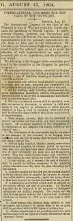Newspaper Red Cross Galveston Texas Witch Belfast 1864  