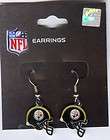 PITTSBURGH STEELERS 5/8x5/8 Helmet NFL Silver J Hook Earrings NEW 
