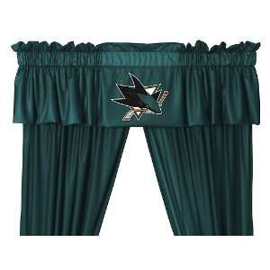   San Jose Sharks 5pc Jersey Curtains and Valance Set