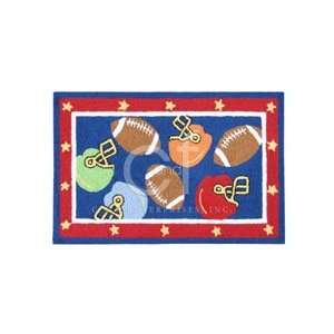  22 x 34 Washable Rug, Football