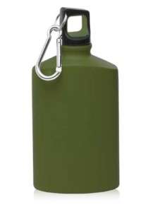 ARMY GREEN Sports Water Bottle Canteen Flask carabiner  