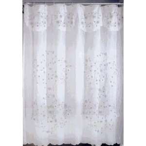  Crushed Flowers Lilac Floral Shower Curtain