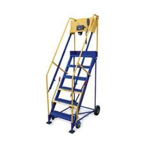 RELIUS SOLUTIONS Rolling Warehouse Ladders with Powered Parts Tray 